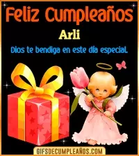 GIF Feliz Cumpleaños Dios te bendiga en tu día Arli